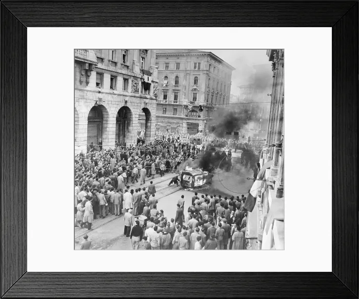 Framed Print : Unrest in Trieste 1953 Framed Print : Unrest in Trieste 1953