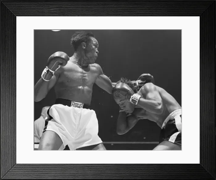 Framed Print : Johnny Bratton Ducking Kid Gavilan Punch Framed Print : Johnny Bratton Ducking Kid Gavilan Punch