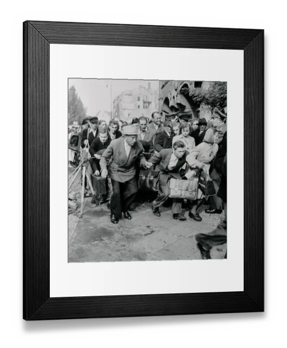 Framed Print : German Unrest in Street Due to Hunger
