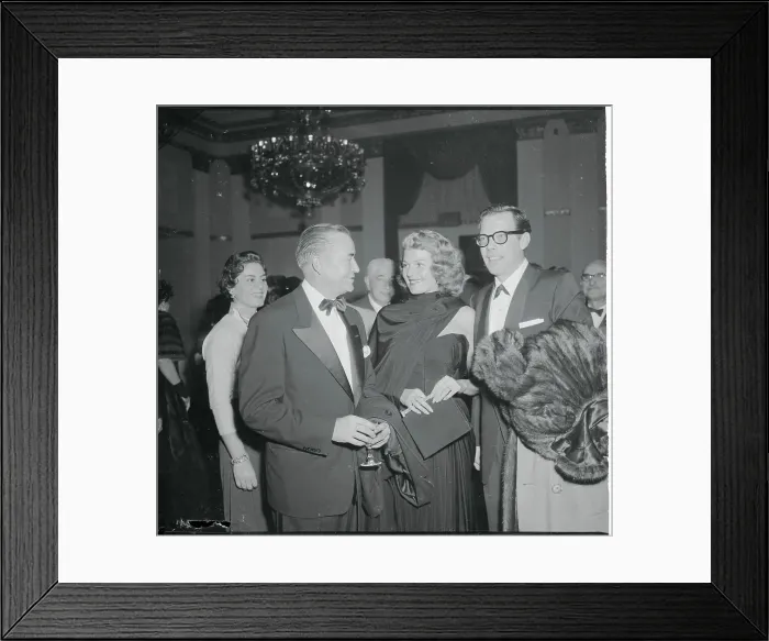Framed Print : Rita Hayworth, Dick Haymes, and Bartley Crum Attending Dinner Framed Print : Rita Hayworth, Dick Haymes, and Bartley Crum Attending Dinner