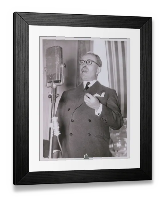 Framed Print : Atoine Pinay Making Speech Framed Print : Atoine Pinay Making Speech