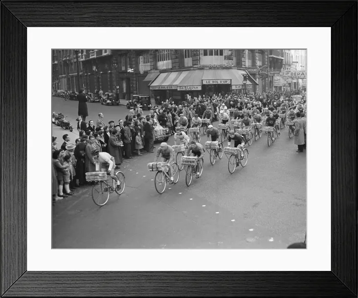 Framed Print : Newsboy's Bicycle Race Framed Print : Newsboy's Bicycle Race