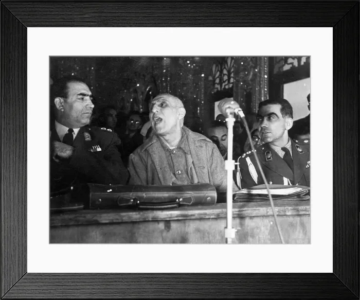 Framed Print : Premier Mohammed Mossadegh and His Guards Framed Print : Premier Mohammed Mossadegh and His Guards