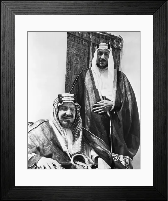 Framed Print : King Ibn Saud and Son Saud Aziz Framed Print : King Ibn Saud and Son Saud Aziz
