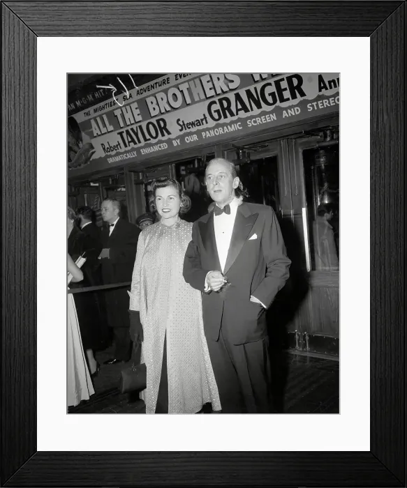 Framed Print : Allistair Cooke Arriving with Wife Framed Print : Allistair Cooke Arriving with Wife