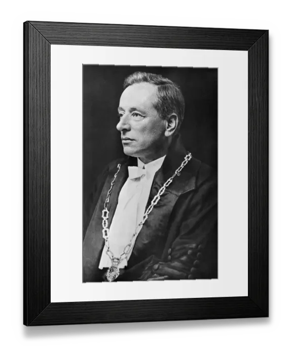 Framed Print : Dr. Zernike Wearing Nobel Medal