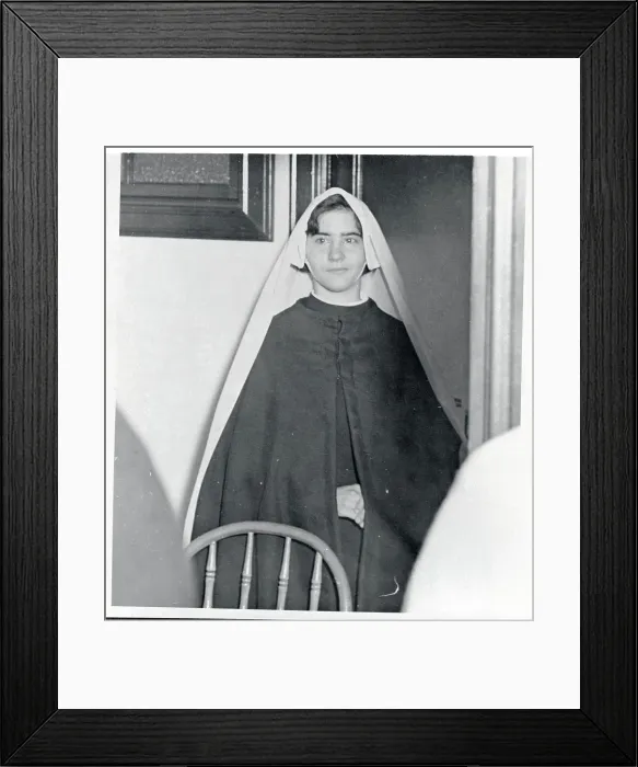 Framed Print : Portrait of Marie Dionne Wearing Robes of a Sister Framed Print : Portrait of Marie Dionne Wearing Robes of a Sister