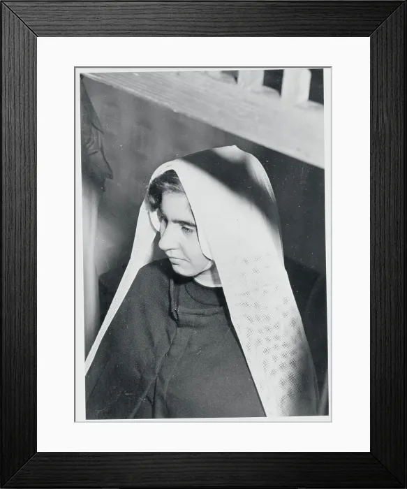 Framed Print : Portrait of Marie Dionne Wearing Robes of a Sister Framed Print : Portrait of Marie Dionne Wearing Robes of a Sister