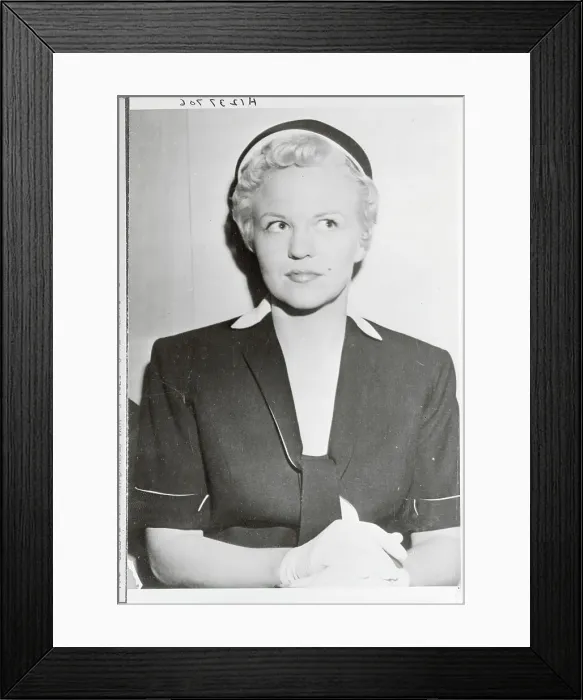 Framed Print : Portrait of Singer Peggy Lee Framed Print : Portrait of Singer Peggy Lee