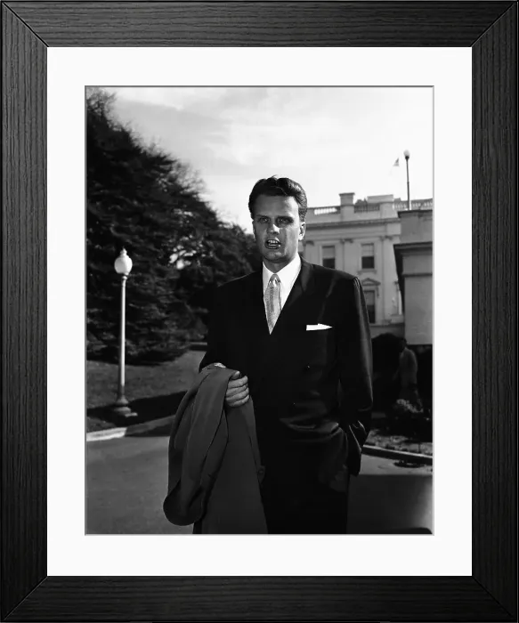 Framed Print : Billy Graham Leaving White House Framed Print : Billy Graham Leaving White House