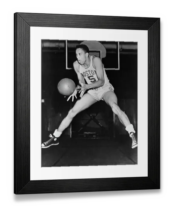 Framed Print : Chuck Cooper Handling Basketball Framed Print : Chuck Cooper Handling Basketball