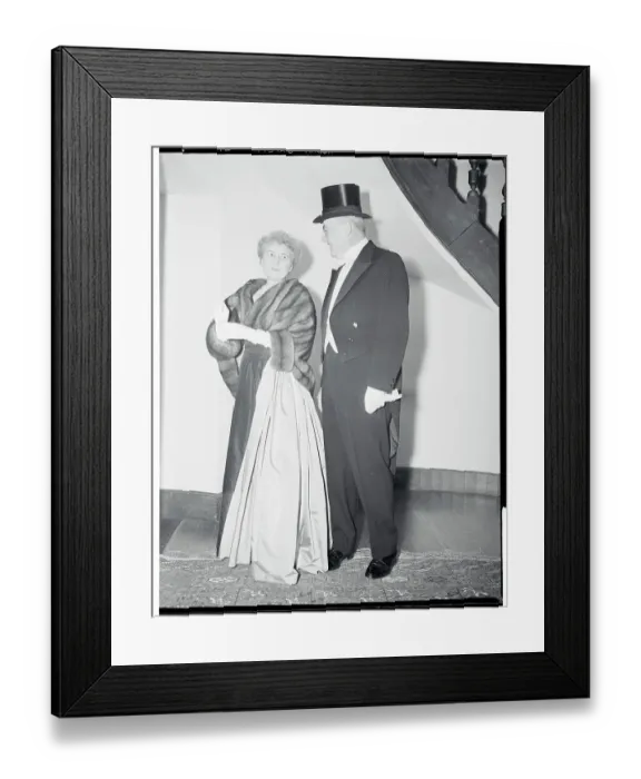 Framed Print : Portrait of Mr. and Mrs. John Foster Dulles in Formal Wear Framed Print : Portrait of Mr. and Mrs. John Foster Dulles in Formal Wear