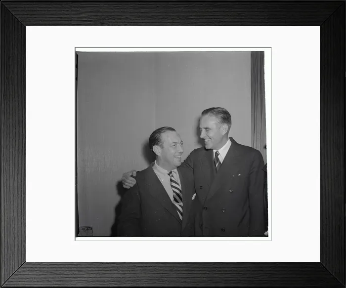 Framed Print : Averell Harriman and Robert F. Wagner Jr. in Fond Pose Framed Print : Averell Harriman and Robert F. Wagner Jr. in Fond Pose
