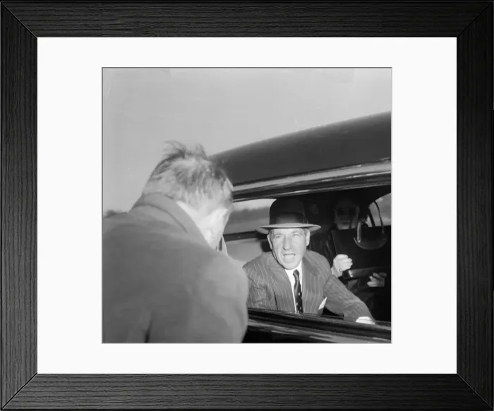 Framed Print : Frank Costello Talking to a Newsman