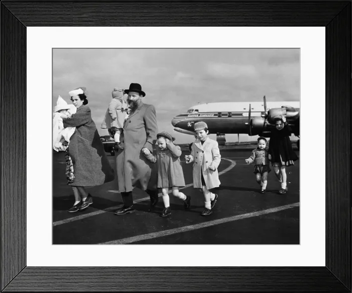 Framed Print : Gasthalter Family Arrives at Airport