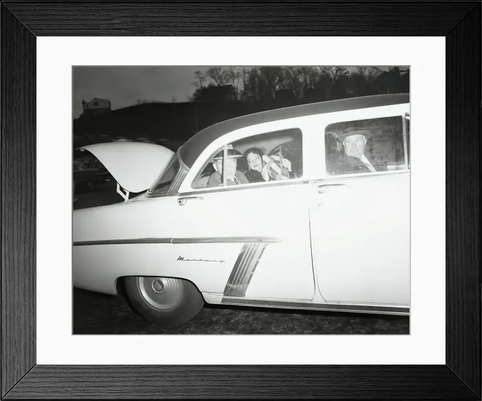 Framed Print : Frank Costello Riding in a Car Framed Print : Frank Costello Riding in a Car