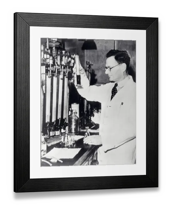 Framed Print : Professor Hans Krebs in His Laboratory Framed Print : Professor Hans Krebs in His Laboratory