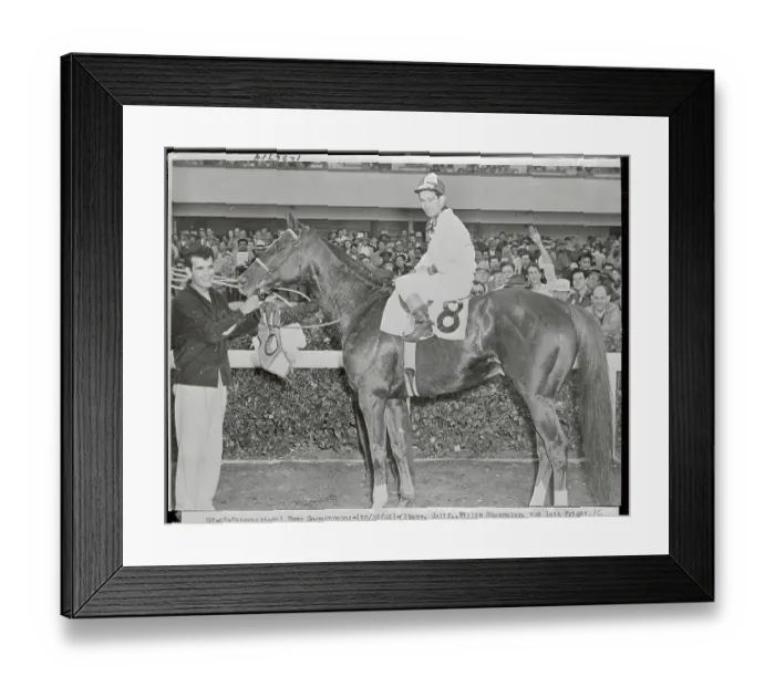 Framed Print : Willie Shoemaker Posing on Mercury Framed Print : Willie Shoemaker Posing on Mercury