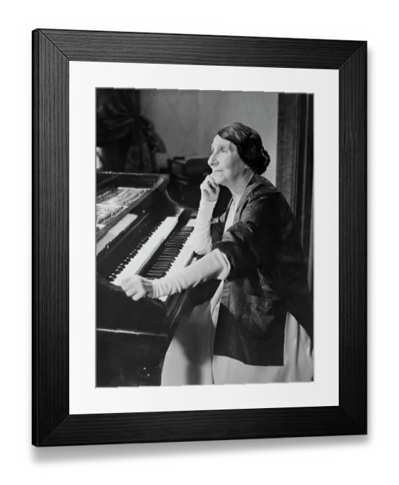 Framed Print : Wanda Landowska Sitting at Harpsichord Framed Print : Wanda Landowska Sitting at Harpsichord