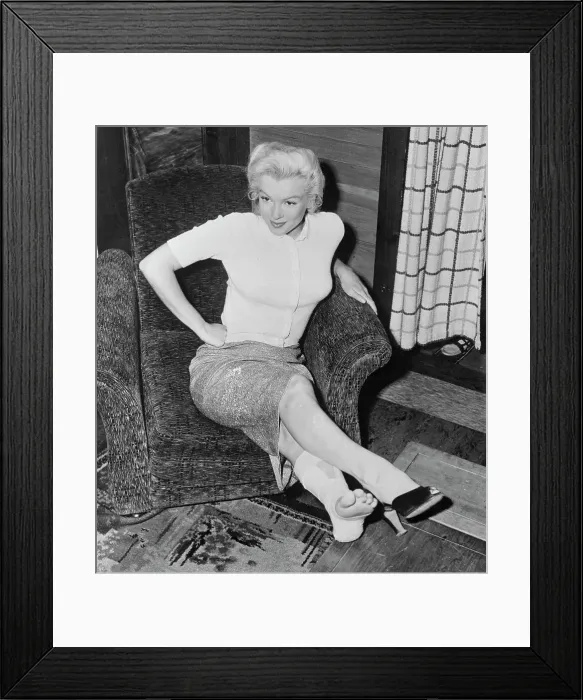 Framed Print : Marilyn Monroe Nursing Sprained Ankle Framed Print : Marilyn Monroe Nursing Sprained Ankle