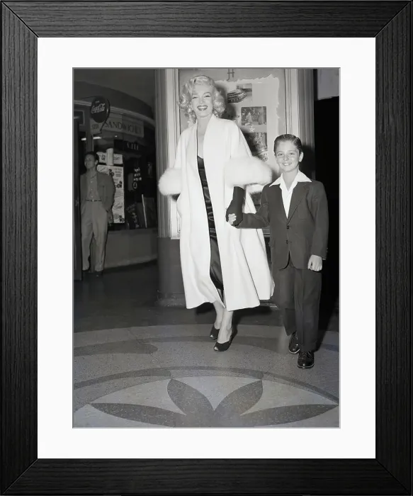 Framed Print : Boy on Date with Marilyn Monroe Framed Print : Boy on Date with Marilyn Monroe