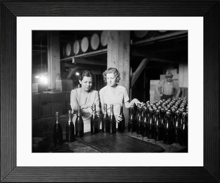 Framed Print : Bottling Wine And Champagne Framed Print : Bottling Wine And Champagne