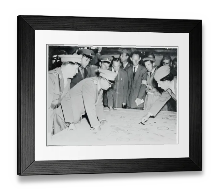 Framed Print : Josip Broz Tito Looking at a Map Framed Print : Josip Broz Tito Looking at a Map