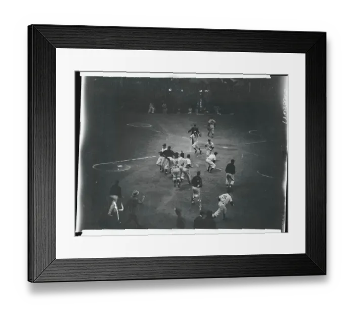 Framed Print : 1953 Yankees Running on Field Framed Print : 1953 Yankees Running on Field