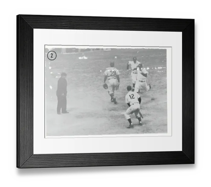 Framed Print : 1953 Yankees Running on Field Framed Print : 1953 Yankees Running on Field