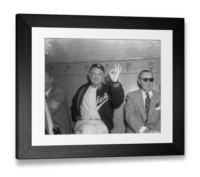 Framed Print : New York Yankees Manager Casey Stengel Makes OK Gesture Framed Print : New York Yankees Manager Casey Stengel Makes OK Gesture