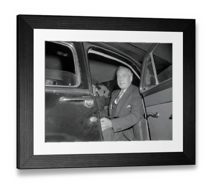 Framed Print : Portrait of Warren Burger Sitting in Car Framed Print : Portrait of Warren Burger Sitting in Car