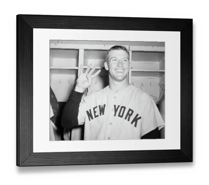 Framed Print : Baseball Player Mickey Mantle Framed Print : Baseball Player Mickey Mantle
