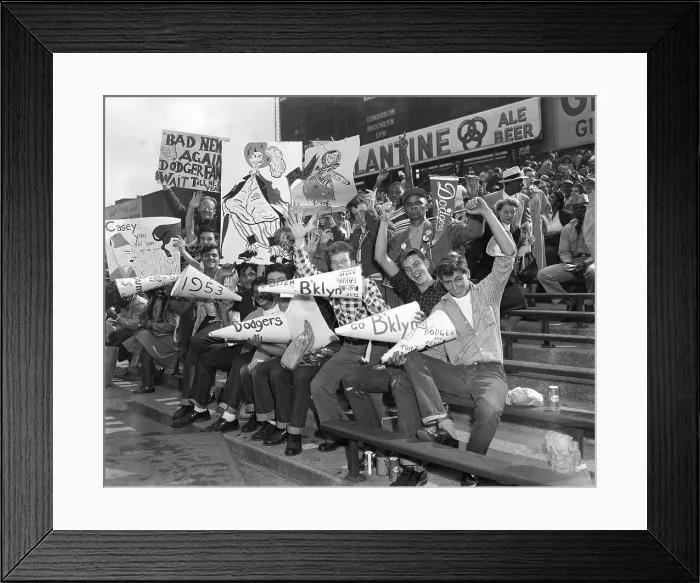 Framed Print : Fans Of The Dodgers, One Yank Fan, In Stan