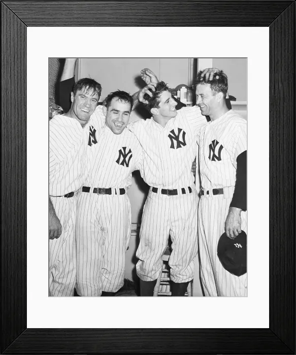 Framed Print : Happy Yankees In Dressing Room Framed Print : Happy Yankees In Dressing Room