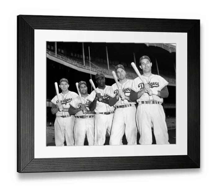 Framed Print : Brooklyn Dodgers Hitters Framed Print : Brooklyn Dodgers Hitters