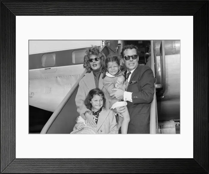 Framed Print : Rita Hayworth, Dick Haymes, And Children Framed Print : Rita Hayworth, Dick Haymes, And Children