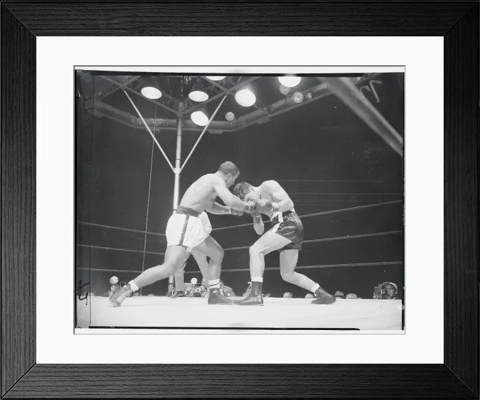 Framed Print : Rocky Marciano Fighting Opponent Framed Print : Rocky Marciano Fighting Opponent
