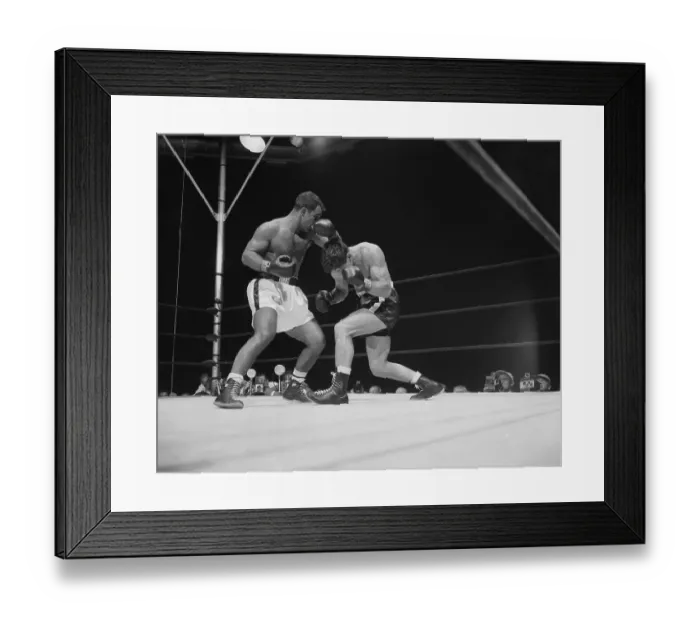 Framed Print : Rocky Marciano Fighting Roland LaStarza Framed Print : Rocky Marciano Fighting Roland LaStarza