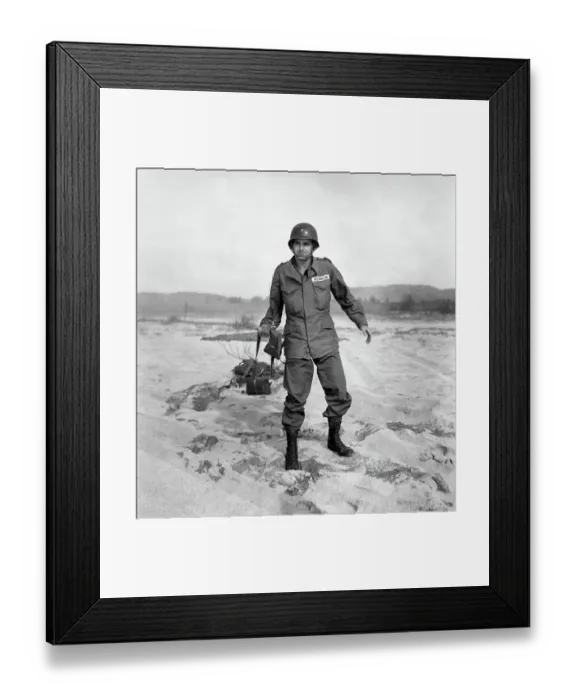 Framed Print : Paratroop Training in Korea