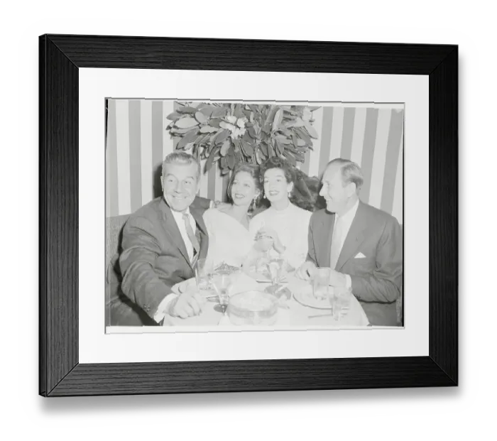 Framed Print : Famous Hollywood Couples at the El Morocco Club Framed Print : Famous Hollywood Couples at the El Morocco Club