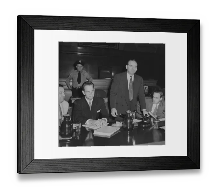 Framed Print : Joe Mccarthy & Roy Cohn At Hearing Framed Print : Joe Mccarthy & Roy Cohn At Hearing