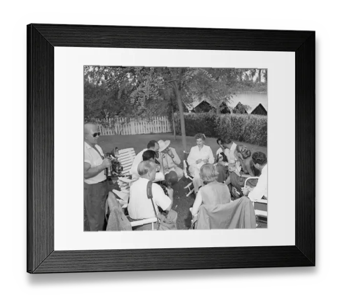 Framed Print : Lucille Ball and Desi Arnaz Holding Press Conference Framed Print : Lucille Ball and Desi Arnaz Holding Press Conference