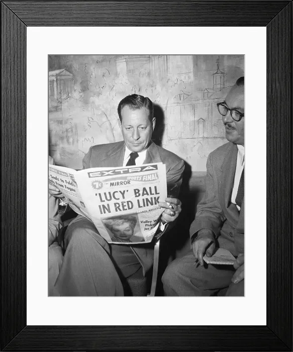 Framed Print : Donald Jackson Reading About Lucille Ball Framed Print : Donald Jackson Reading About Lucille Ball