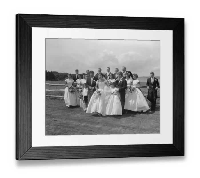 Framed Print : John and Jacqueline Kennedy's Wedding Party Framed Print : John and Jacqueline Kennedy's Wedding Party