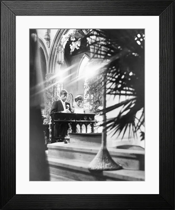 Framed Print : John and Jacqueline Kennedy During Their Wedding Framed Print : John and Jacqueline Kennedy During Their Wedding