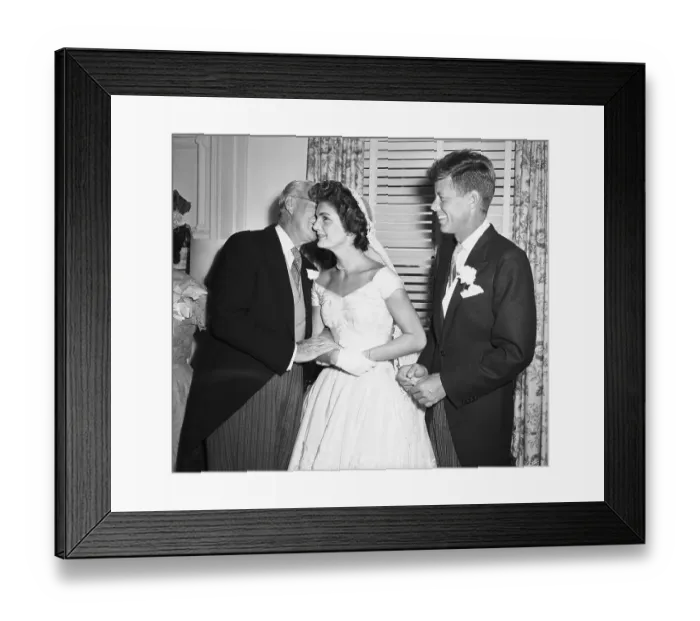 Framed Print : Jackie Kissed By Joe Kennedy Sr Framed Print : Jackie Kissed By Joe Kennedy Sr