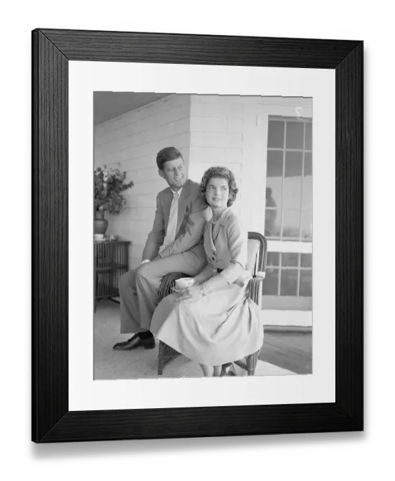 Framed Print : John F. Kennedy with Jacqueline Lee Bouvier Framed Print : John F. Kennedy with Jacqueline Lee Bouvier