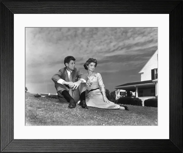 Framed Print : Senator Kennedy and Fiance Framed Print : Senator Kennedy and Fiance