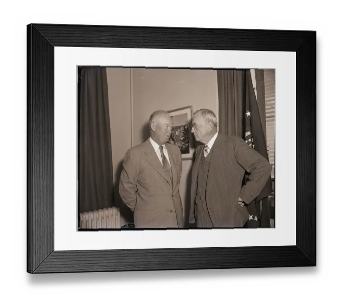 Framed Print : Eisenhower Talks with John Foster Dulles Framed Print : Eisenhower Talks with John Foster Dulles
