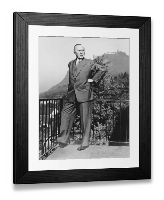 Framed Print : Portrait of Konrad Adenauer Framed Print : Portrait of Konrad Adenauer